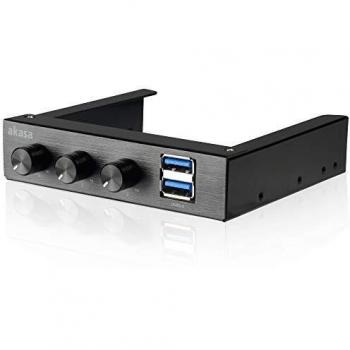 Akasa AK-FC-06U3BK - Panel de Control para Ventiladores de Ordenador