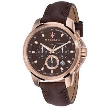 Men\'s Watch, Successo Collection, Quartz Movement, Chronograph, Stainless Steel and Leather Watch - R8871621004