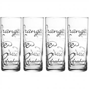 Ravenhead Script Tumblers, Pack of 4, Black/ White