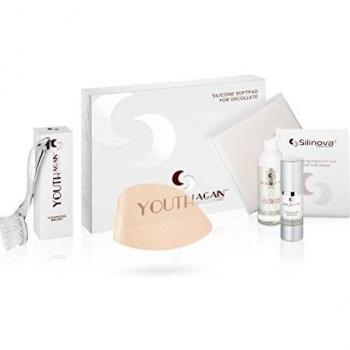 Set Regalo YOUTHagain de Silinova: Softpad para Cuello 30 ml + Suero Hialurónico 50 ml + Limpiador Softpad + Cepillo Limpiador