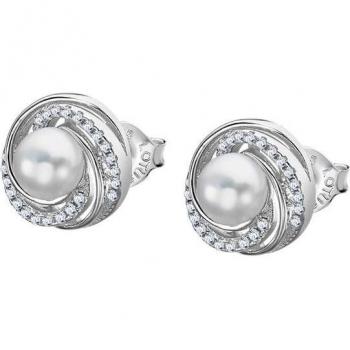 Pendientes Lotus Silver Pearls LP3095-4/1 de Plata con Perla y Circonitas para Mujer
