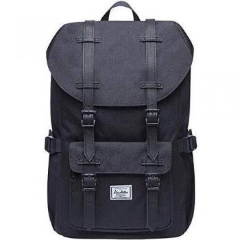 KAUKKO Mochila Tipo Casual de Hombre y Mujer para Portátil para Escuela, Viajes o Senderismo Mini tamaño Negro