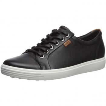 Ecco Women's Soft 7 Lace Up Sneakers - Black - Size: 4-6