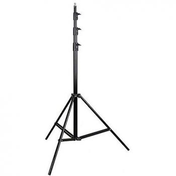 Walimex pro WT-420 Soporte de luz 420cm - Trípode con amortiguador de muelle, altura máxima 420cm, carga 7,5kg, tubos de aluminio de 40mm para el estudio de fotografía o exterior, con bolsa