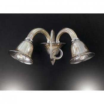 Aplique de pared Poseidon 2 luces Copa de champán, dimensiones 37x23,5x37cm