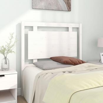 Cabecero para cama de madera maciza de pino blanco 95,5x4x100 cm