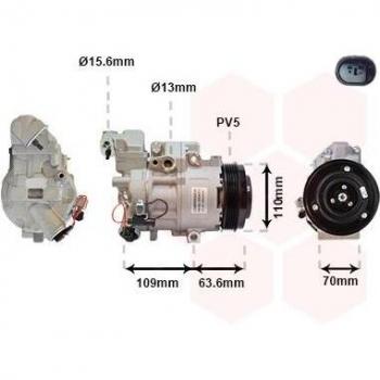 Compresor de aire acondicionado VAN WEZEL 3000K075