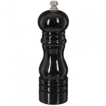 Molinillo de pimienta de madera negra de 16cm con diseño elegante y duradero