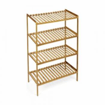 Estantería de Bambú Confortime 4 Niveles 70x35x100cm - Robusta, Espaciosa, Versátil, Moderna, Práctica, Funcional y Ajustable