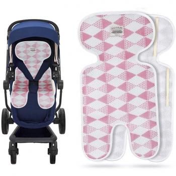 Luchild Colchoneta Silla Paseo Universal Colchoneta para Cochecito y Carro Bebe Transpirable Cojín Cómodo Respirable del Niño-Rosa