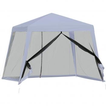 Carpa de Jardín 3x3 m con Mosquitera y Protección UV - Gris