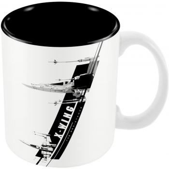 Taza de Cerámica Star Wars X-Wing Resistencia Episodio VII Blanca-Negra