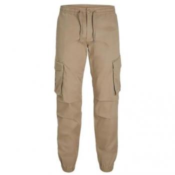 Jack & Jones Men's Relaxed Fit Cuffed Cargo Trousers - Elmwood - Size M
