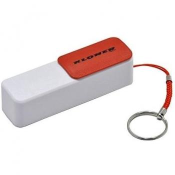 Kloner KPB26_Rojo - Batería portátil externa tipo llavero, 2600 mAh, color rojo