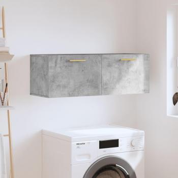 Armario de pared de madera de ingeniería gris hormigón 100x36,5x35 cm Vidaxl