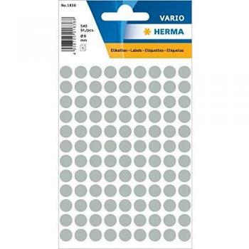 HERMA 1838 Gris 540pieza(s) - Etiqueta autoadhesiva (Gris, 540 pieza(s))