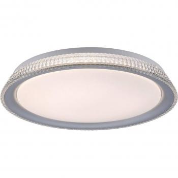 Plafón LED Kari - Luminaria de techo moderna con tecnología LED regulable, diseño plateado y diámetro de 40cm