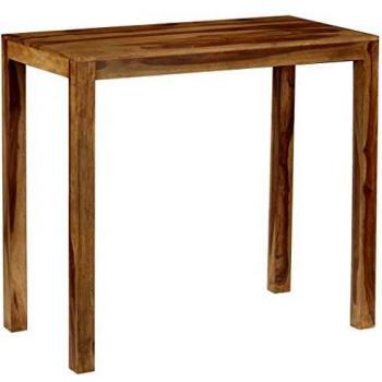 vidaXL Madera Maciza Mesa de Bar Sheesham 118x60x107 cm Bistró Tasca Cocina