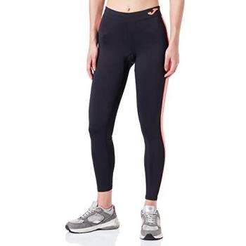 Malla larga de running Joma Ascona mujer negro coral flúor, características: diseño ajustado, tejido transpirable, cintura elástica, reflectantes para visibilidad, ideal para actividades deportivas