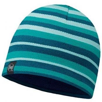 Original Buff - Knitted & Polar Hat Solid Unisex Adulto, talla unica, color Laki Stripes Turquoise/Navy