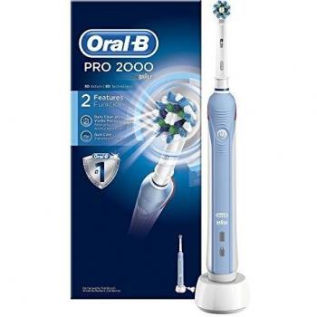 Oral-B PRO 2000 Electric Rotating-Oscillating Toothbrush, Blue and White