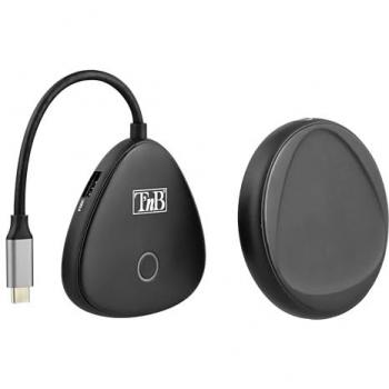Compartidor de Pantalla HDMI Inalámbrico 4K T'nB - Negro, USB-C, 20 metros de alcance