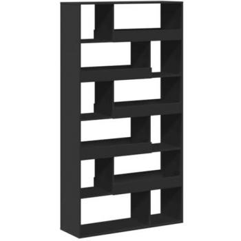 Estantería de madera de ingeniería negra 100x33x187,5 cm
