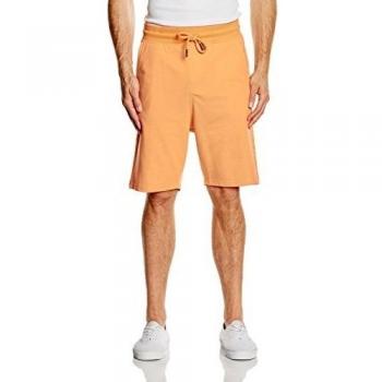 TOM TAILOR Denim single dye mélange sweatshorts-Pantalones cortos de deporte Hombre    Orange