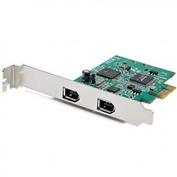 StarTech.com 2 Port PCI Express FireWire Card - 1394a Firewire - TI TSB82AA2 Chipset - Windows & Mac Compatible
