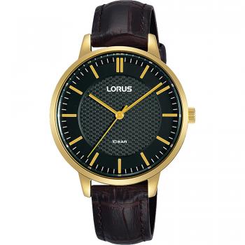 Reloj de pulsera LORUS Lady - RG276TX9 con correa de cuero color chocolate y resistente al agua