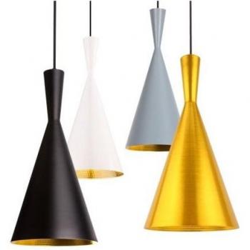 Lámpara Colgante Lennon Amarillo Retro-Vintage de Aluminio Duradero