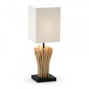 Lámpara de mesa LED Lumiere Ideal Lux, cristal opal/gris, altura 50 cm, con luz integrada de 2050 lúmenes y temperatura de color de 3000K