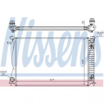 Radiador Nissens 60232A para refrigeración del motor