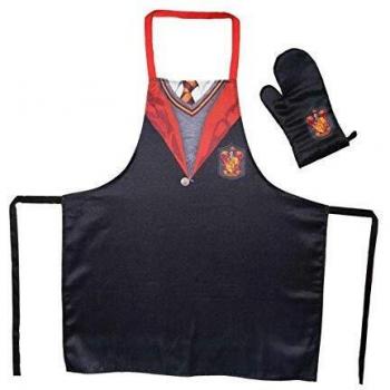 SD toys Delantal Cocina Gryffindor School Uniform Apron and Oven Mitt Harry Potter In Plastic Box Official Merchandising Referencia DD Textiles del hogar Unisex Adulto, Multicolor