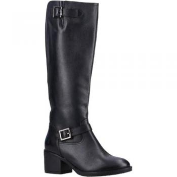 Hush Puppies Heidi Women's Black Leather Fashion Boots