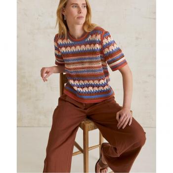 Jersey de Crochet Multicolor Teja Yerse para Mujer