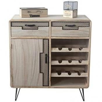 Botellero de Madera y Metal DKD Home Decor (80 x 38 x 84 cm)