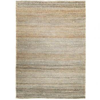 Alfombra de salón o dormitorio tejida en yute natural aspecto étnico 120 x 170 cm Beige