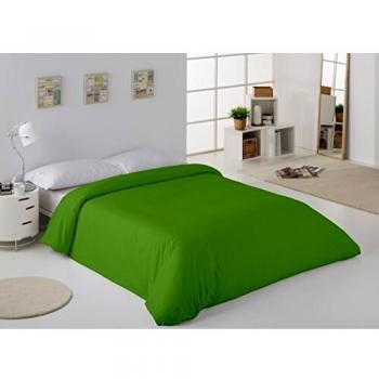 ESTELA - Funda nórdica Combi Color Verde - Cama de 90 cm. - 50% Algodón / 50% Poliéster - 144 Hilos