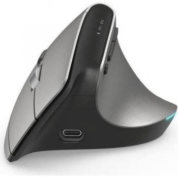 Hama Ratón Ergonómico Inalámbrico RF + Bluetooth Óptico 2400 DPI para Mano Derecha EMW-700
