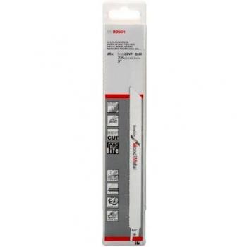 Bosch Professional 25 unidades Hoja de sierra sable S 1122 VF Flexible for Wood and Metal