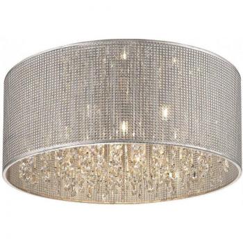 Lámpara de techo empotrada grande plateada de 7 luces BRIGHTON G9