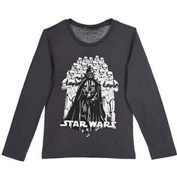 Camiseta Manga Larga Gris de Star Wars Talla 4