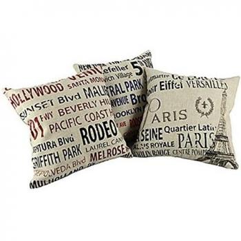 Lot de 3 coussins décoratifs destination touristique