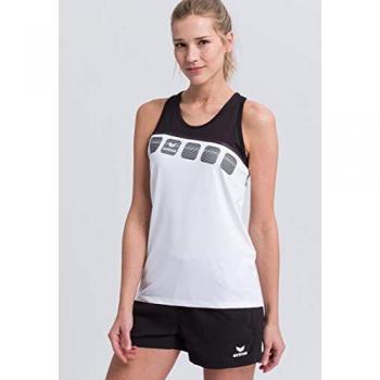 Erima Women's Tank Top 5-C Sleeveless T-shirt White / Black / Dark Grey 40