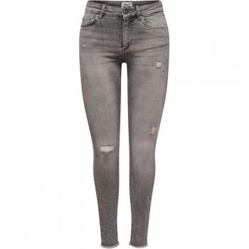 Pantalón Vaquero Only Mujer Onlblush Skinny Rotos, Color: Medium Grey Denim, Estilo: Skinny, Detalles: Rotos