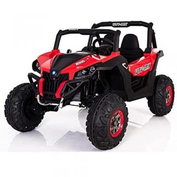 PEKECARS Todoterreno Buggy UTV 4x4 MP4 12V 2 Plazas Rojo