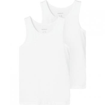 Camiseta Interior Sin Mangas Name It 13208843 - Pack de 2 Unidades, Color Blanco Brillante, Infantil
