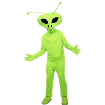 Disfraz de Alienígena Clásico Verde con Máscara para Niño