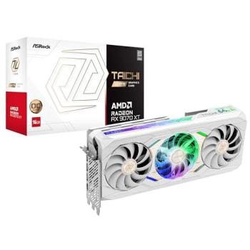 ASRock Radeon RX 9070 XT Taichi White 16GB GDDR6 Graphics Card with HDMI/3xDP